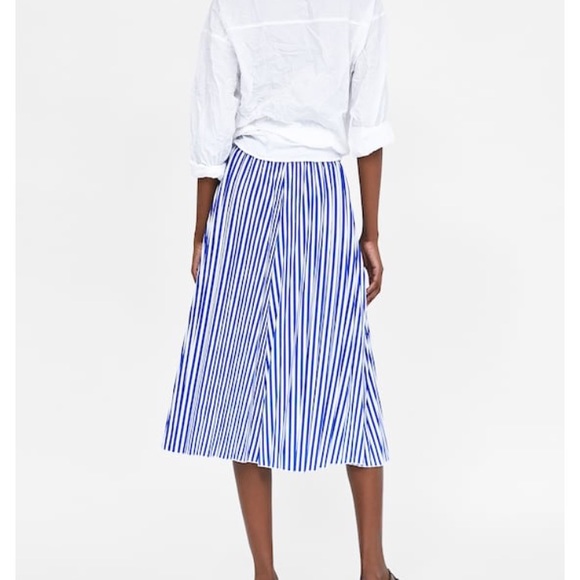 Zara Striped Midi Skirt - Picture 4 of 7
